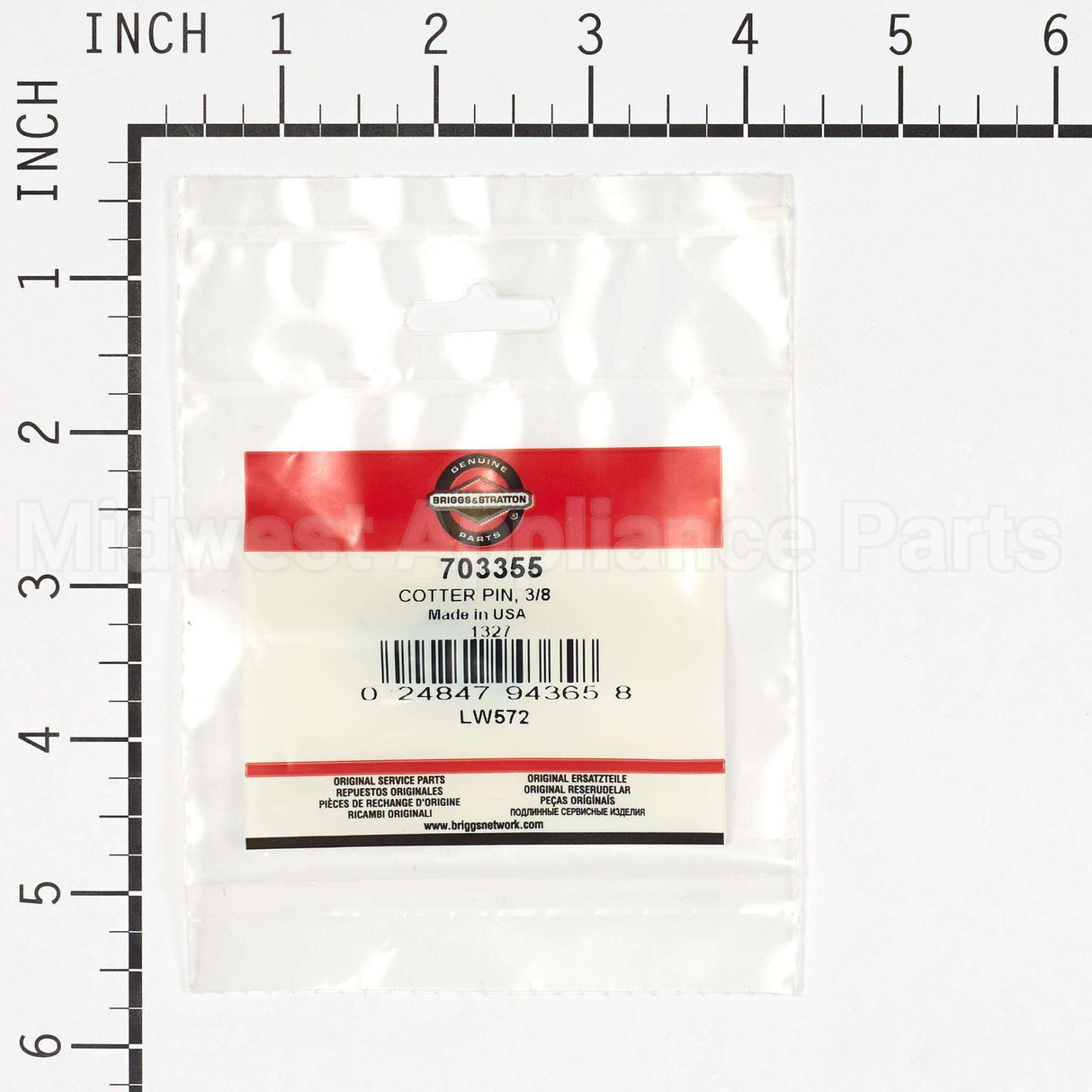 703355 Briggs & Stratton Cotter Pin 3/8