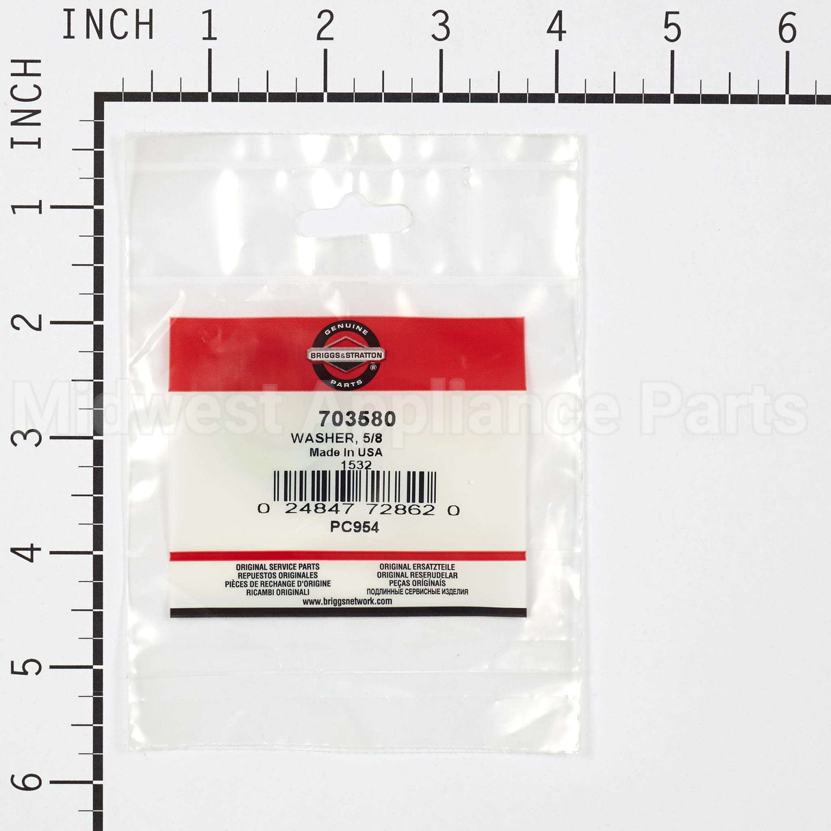 703580 Briggs & Stratton Washer 5/8