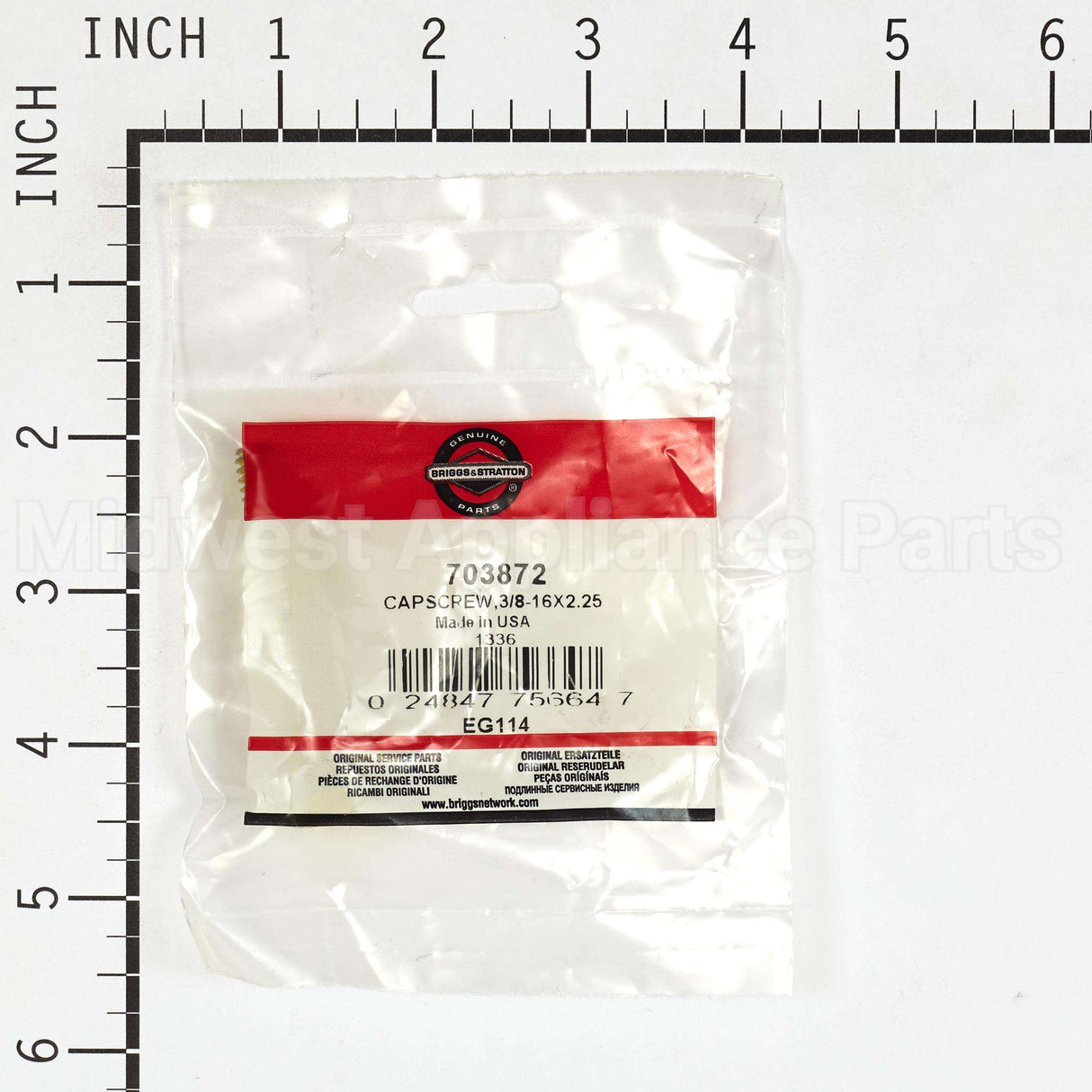 703872 Briggs & Stratton Capscrew3/8-16X2.25