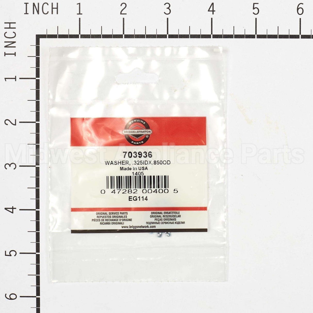 703936 Briggs & Stratton Washer .325Idx.850Od
