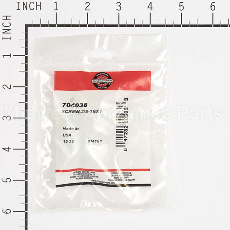 704038 Briggs & Stratton Screw3/8-16X1