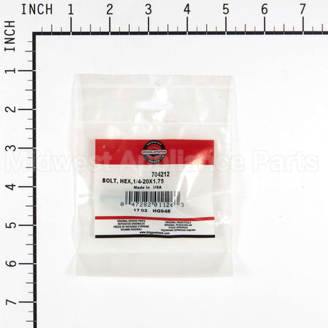 704212 Briggs & Stratton Bolt Hex1/4-20X1.75