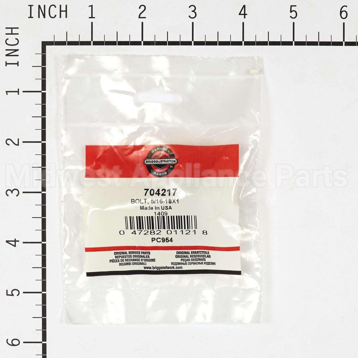 704217 Briggs & Stratton Bolt 5/16-18X1