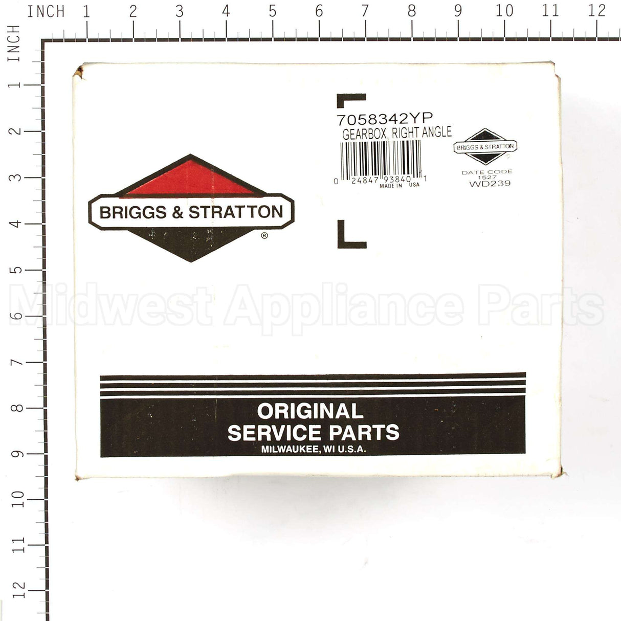 7058342YP Briggs & Stratton Gearbox Right Angle