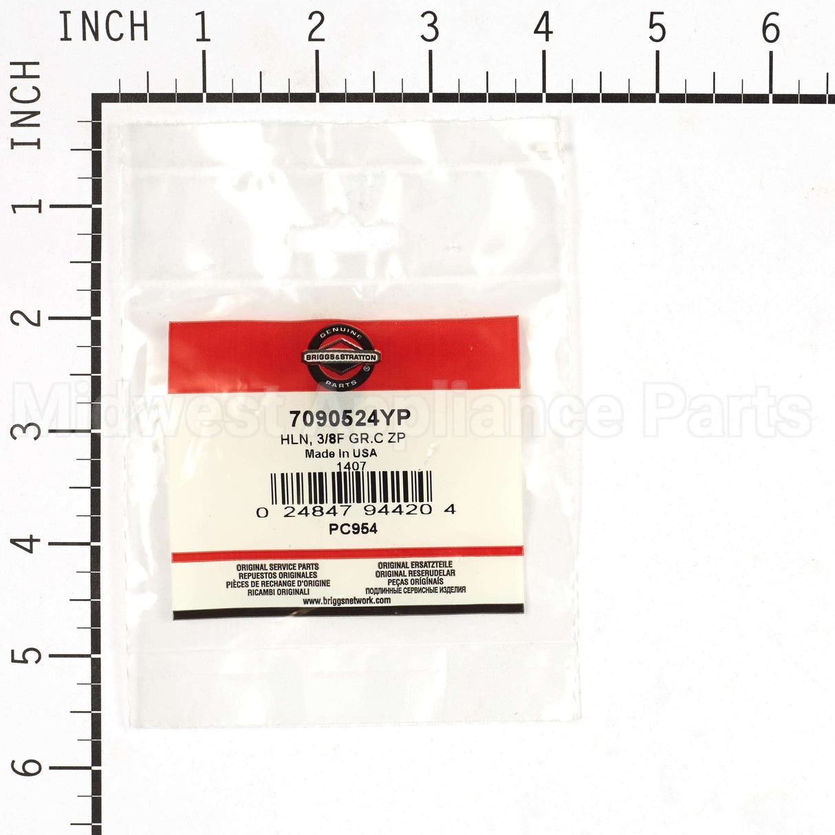 7090524YP Briggs & Stratton Hln 3/8F Gr.c Zp