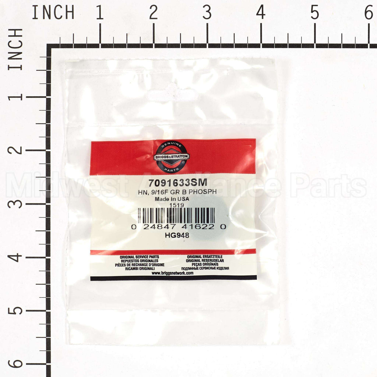 7091633SM Briggs & Stratton Hn 9/16F Gr B Phosph