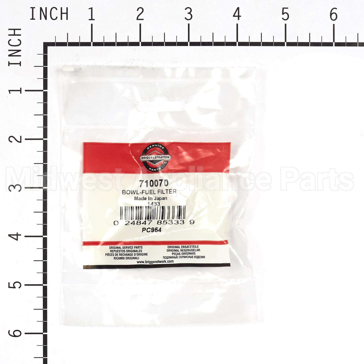 710070 Briggs & Stratton Bowl-Fuel Valve-Strainer