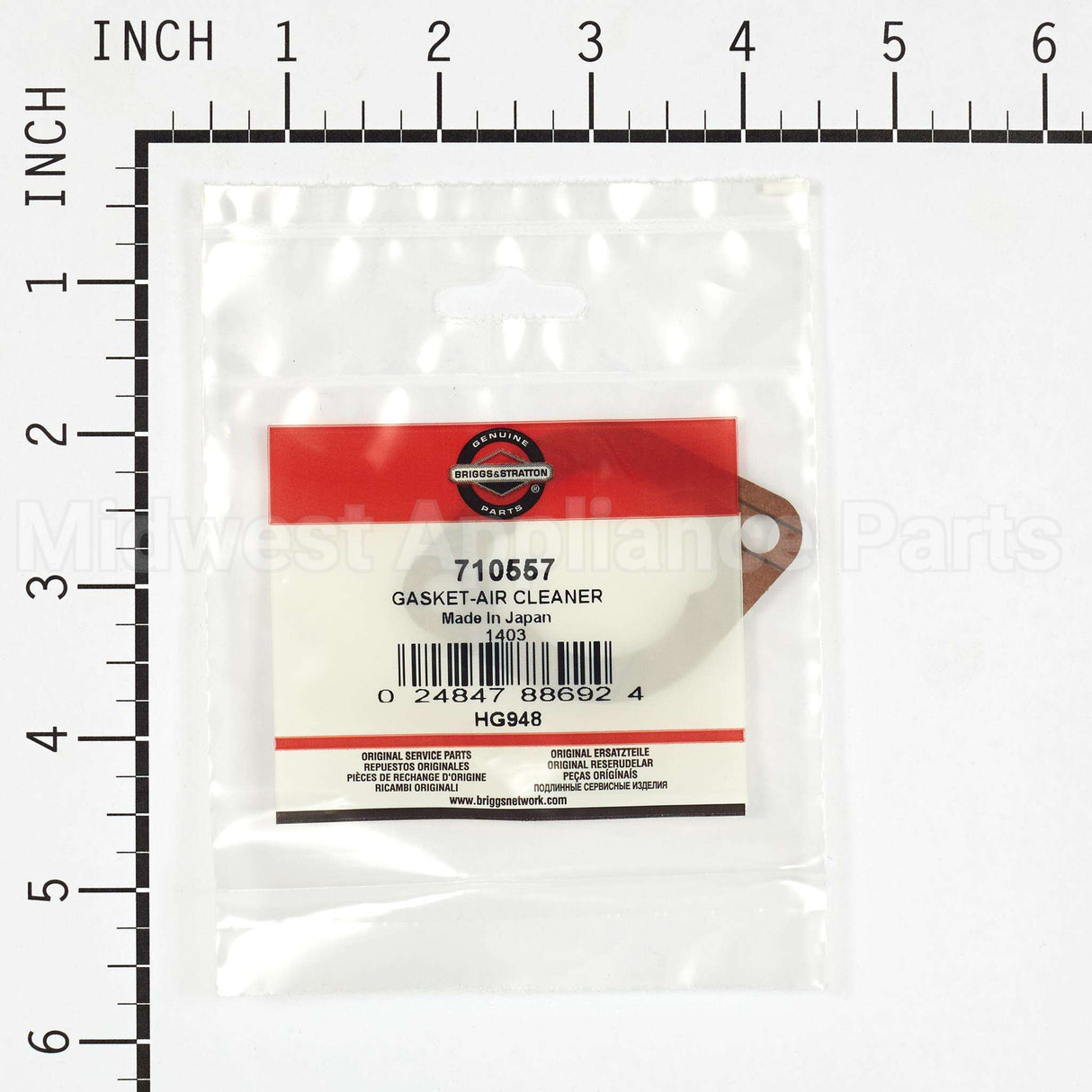 710557 Briggs & Stratton Gasket-Air Cleaner