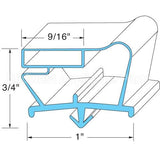 712-012D-13 Compatible Beverage Air Door Gasket - 14-5/8" X 19-5/8"