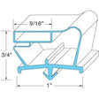 712-012D01 Compatible Beverage Air Door Gasket 23-1/8" X 31"