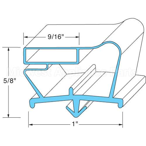 712-012D02 Compatible Beverage Air Door Gasket 23-1/8" X 62-3/4"