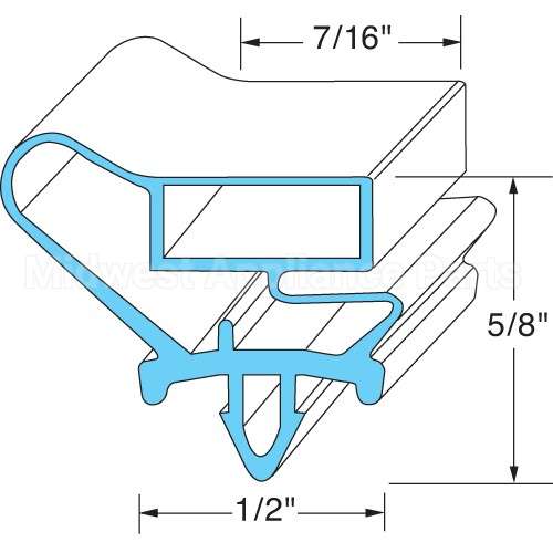 712-013C-04 Compatible Beverage Air Gasket, Door