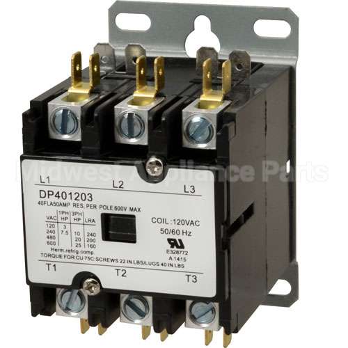 71349 Compatible Wells Contactor (3 Pole, 40Amp, 120V)