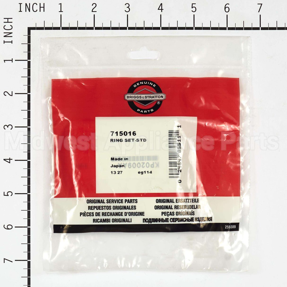 715016 Briggs & Stratton Ring Set-Std