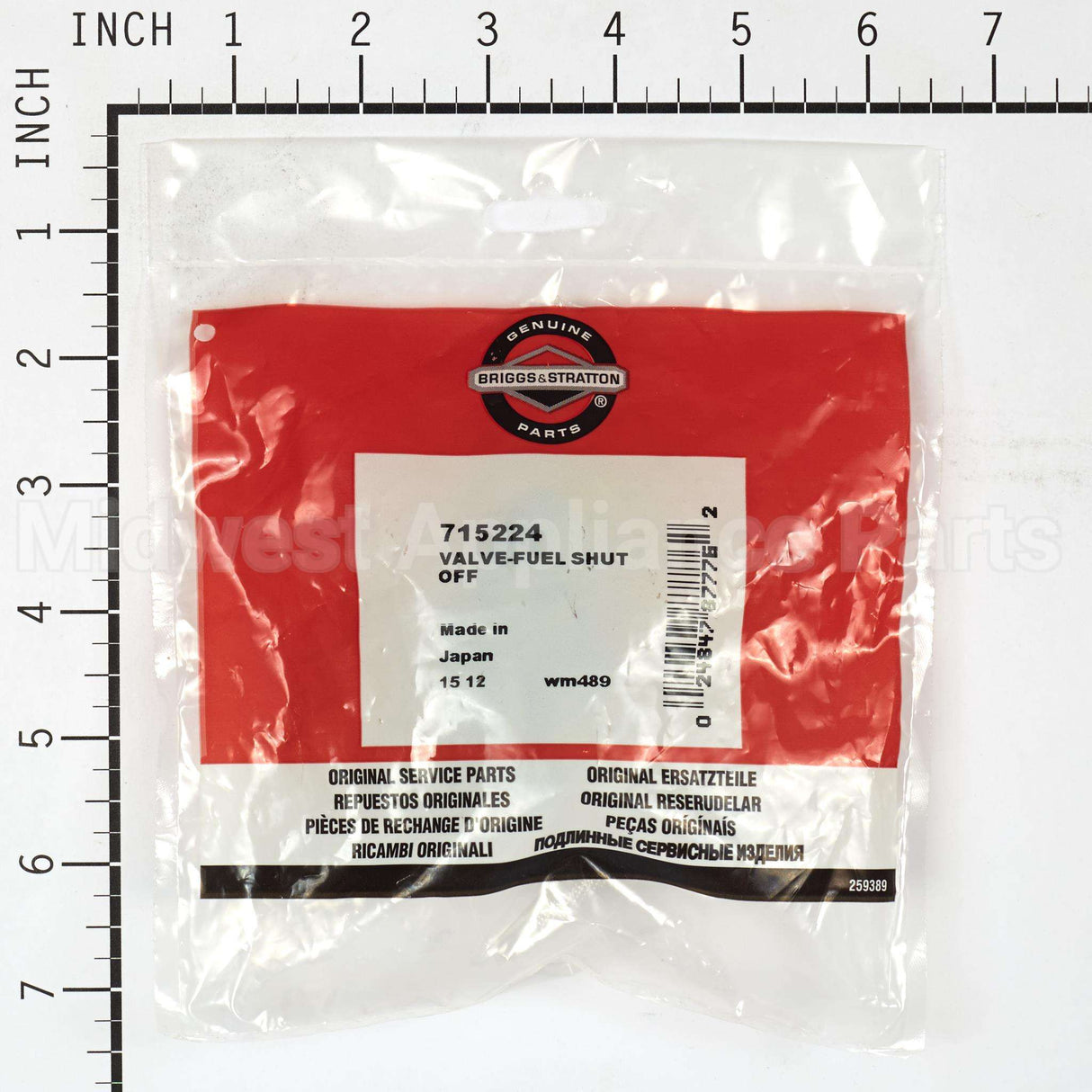 715224 Briggs & Stratton Valve-Fuel Shut Off