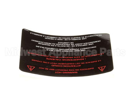 74063 Henny Penny Label-Hot Surf/150W Bulb Scr