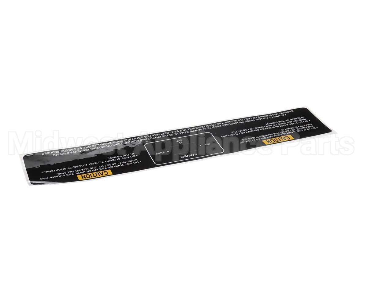 75696 Henny Penny Label-Power/Pump/Melt, Gm