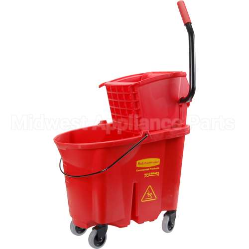 7588-88 Compatible Rubbermaid Bucket, Mop, W/Wringer, Red