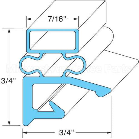 00-280984-00002 Compatible Vulcan Door Gasket 24-1/2" X 29-1/2"