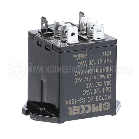 00-843947 Compatible Vulcan Relay, Dpdt, 120V