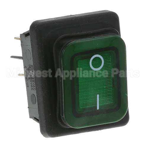 78-184S Compatible Prince Castle Switch - Rocker, Lighted (Green)