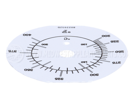 8022052 Frymaster Label, Tmt Dial