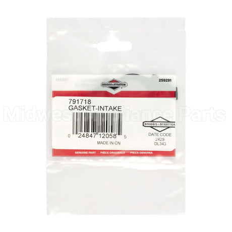 791718 Briggs & Stratton Gasket-Intake