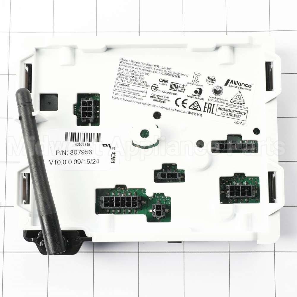 808121 Speed Queen Assy,Flw 7 Seg Comm Control W/ Inst