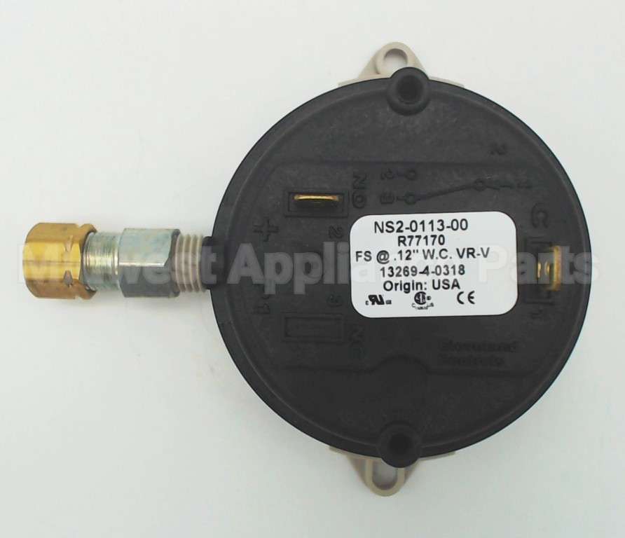 NS2-0113-00 Cleveland Controls Pressure Switch .12"Wc