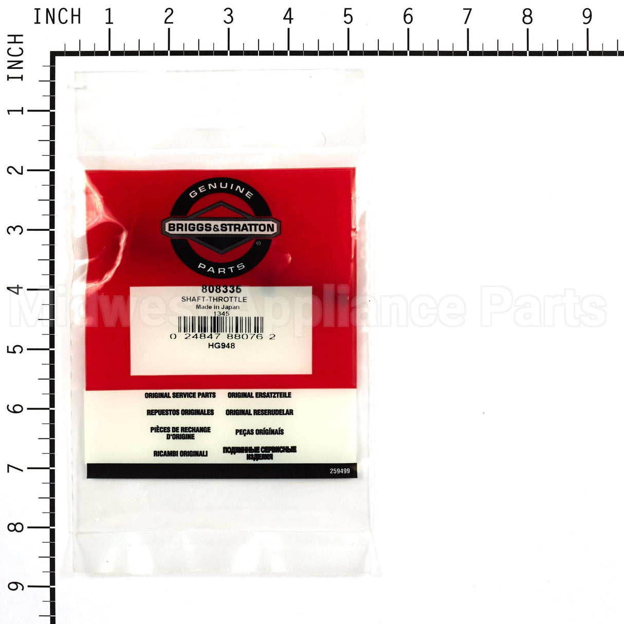 808335 Briggs & Stratton Shaft-Throttle