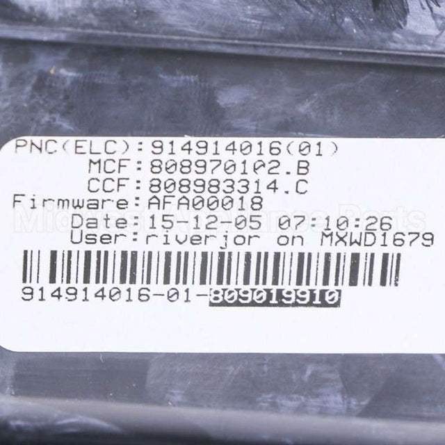 809019910 Frigidaire Control Asmy