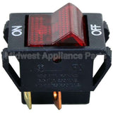 819871-00002 Compatible Hobart Switch, On/Off Black Rocker W/ Light