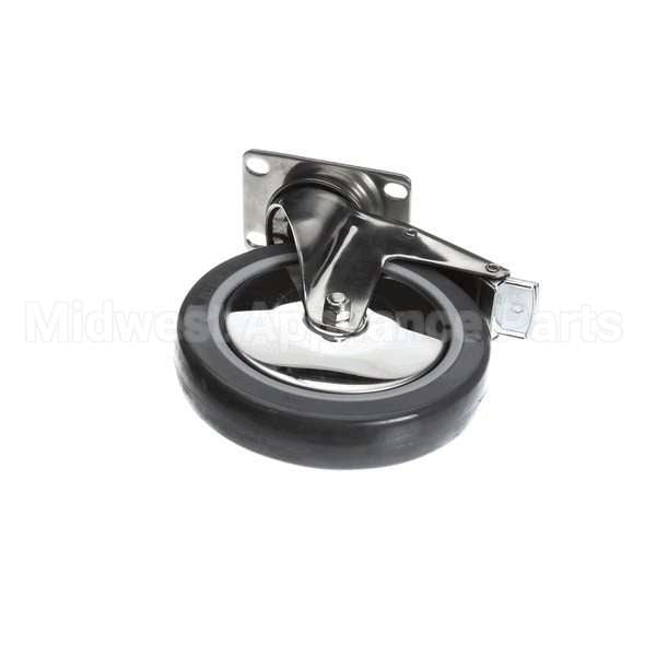 8200612502 Compatible Blickman Caster, 6" Swivel W/Lock W/Top Plate S/S