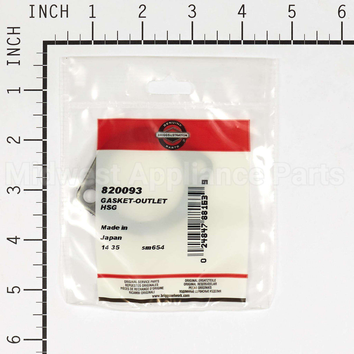 820093 Briggs & Stratton Gasket-Outlet Hsg