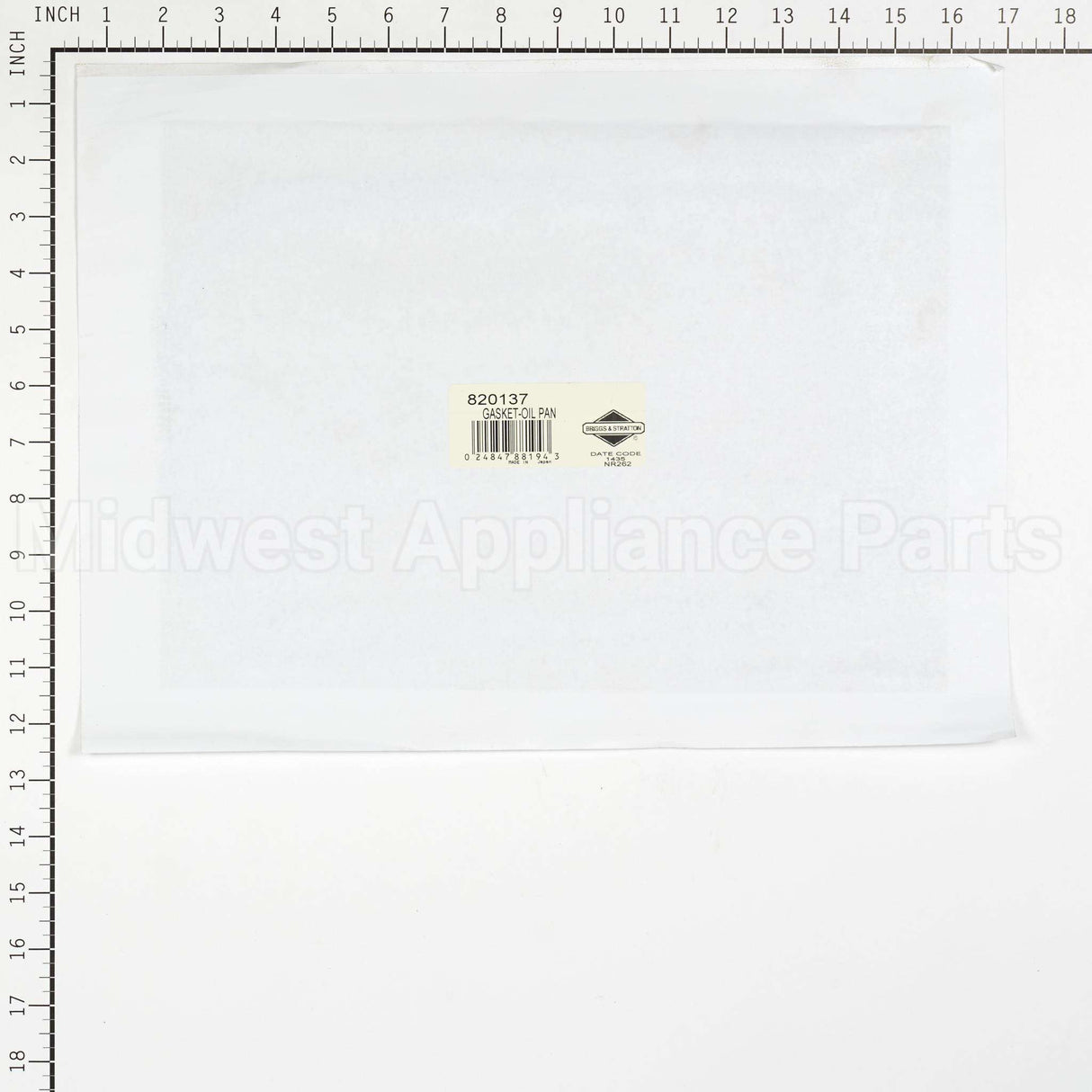 820137 Briggs & Stratton Gasket-Oil Pan