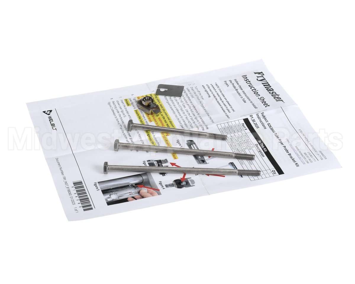 8263844 Frymaster Tube Fryer Probe Bracket Kit