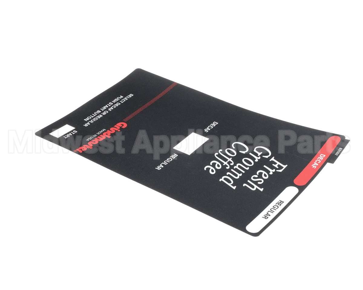 83162 Grindmaster Cecilware Decal, 250 Frnt