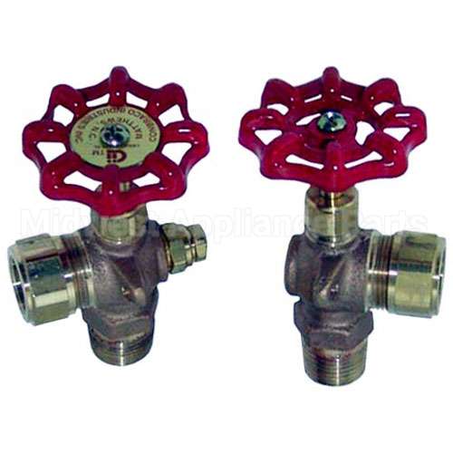 840516 Compatible Vulcan Water Gauge Valve Set 1/2" X 5/8" Od Glass Tub