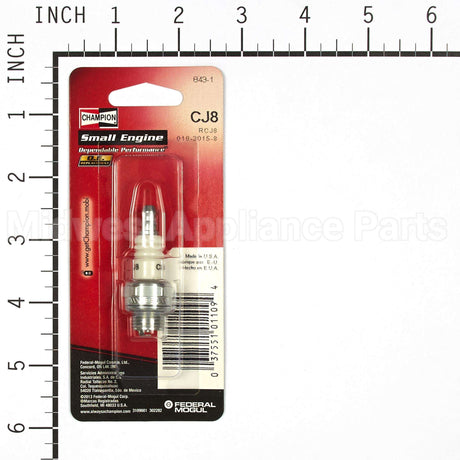 843-1 Champion Cj8 Sm Eng Plug Carded