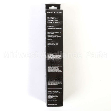 847200 Fisher Paykel Filter Water Ref Fwc3