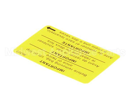 85372 Grindmaster Cecilware Decal, 875 Flip To Clean Out