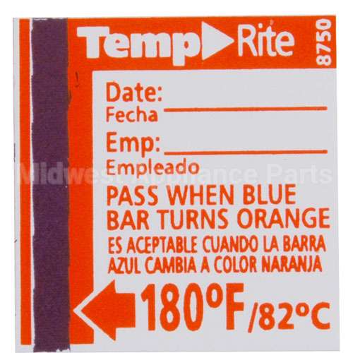 8750 Compatible Taylor Thermometer Temperature Test Labels Dishwasher 180G+F