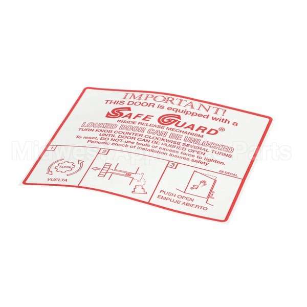 90028DECAL Compatible Kason Decal- Safeguard Mech