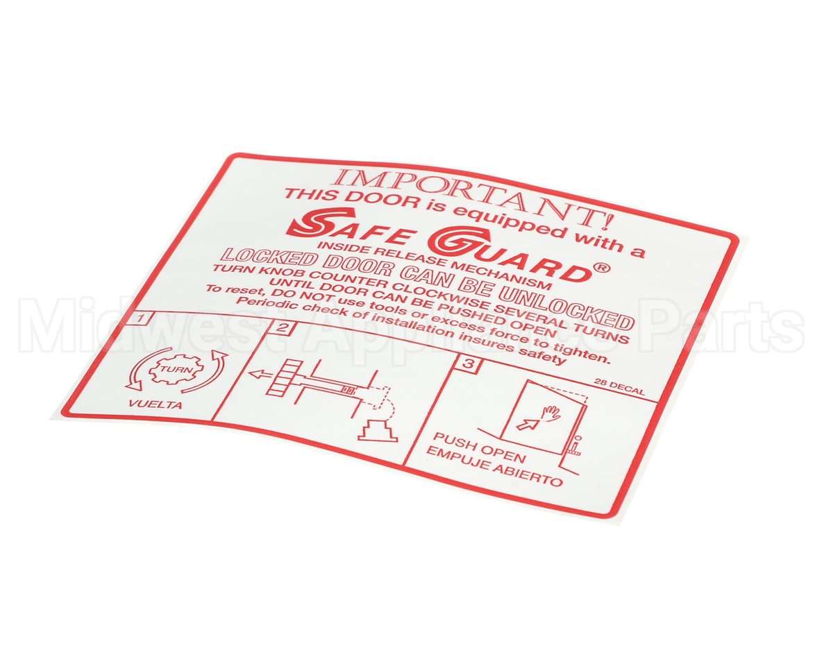 90028DECAL Kason Decal- Safeguard Mech