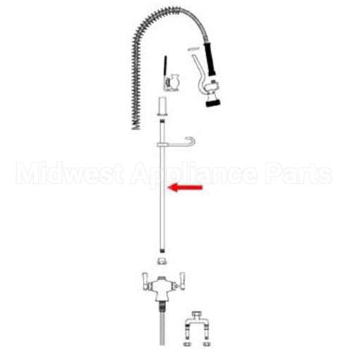 912-001 Compatible Chicago Faucet Risertube, 32"(Leadfree)