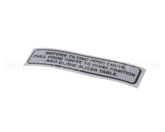 920196 Globe Carriage Tilt Label