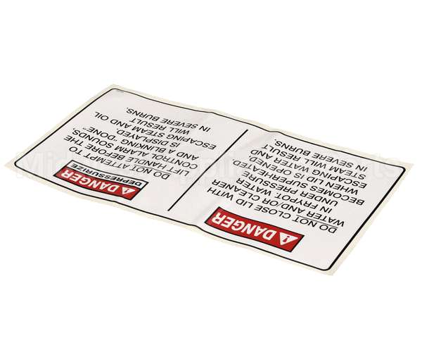 96618 Henny Penny Operation Hazard Label