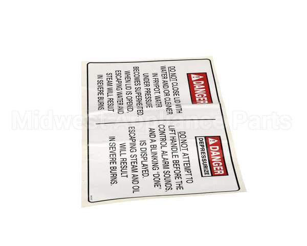 96618 Henny Penny Operation Hazard Label