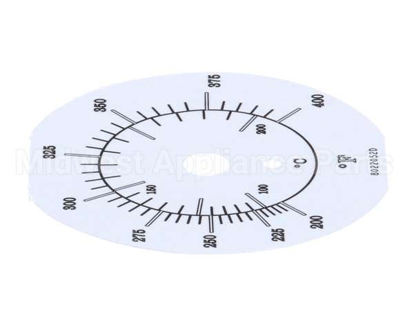 8022052 Frymaster Label, Tmt Dial