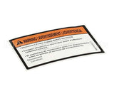 9905-004-08-16 Jackson Decal, Disconnect Power Warning (Ecolab